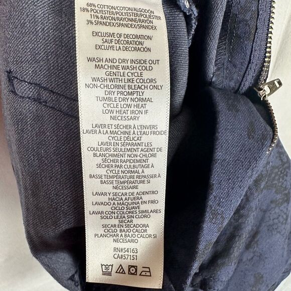 NWT Calvin Klein Women’s Blue Snakeskin Print High Rise Skinny Denim Jeans 27 - Picture 9 of 11